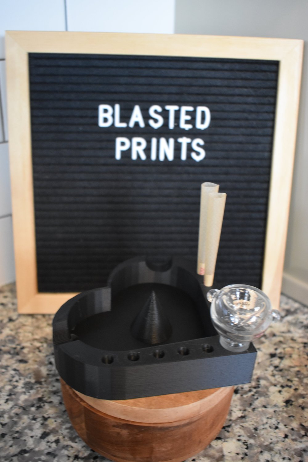 Heart Ashtray with Bowl and Joint Holder