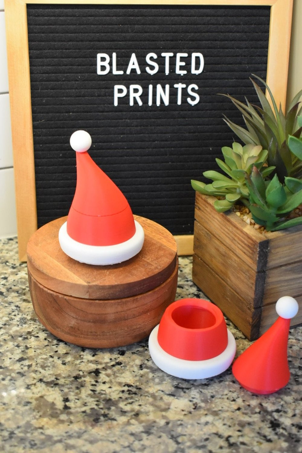 Santa Hat Stash Container